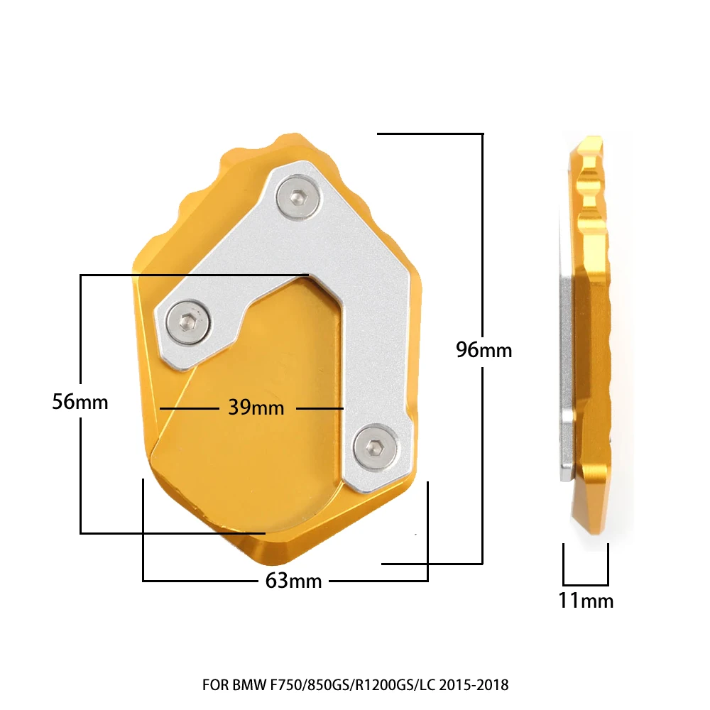 Для BMW R1250GS Adventure Kickstand боковая подставка для мотоцикла Vergroter Plate Extension Pad Moto GSA R 1250 GS