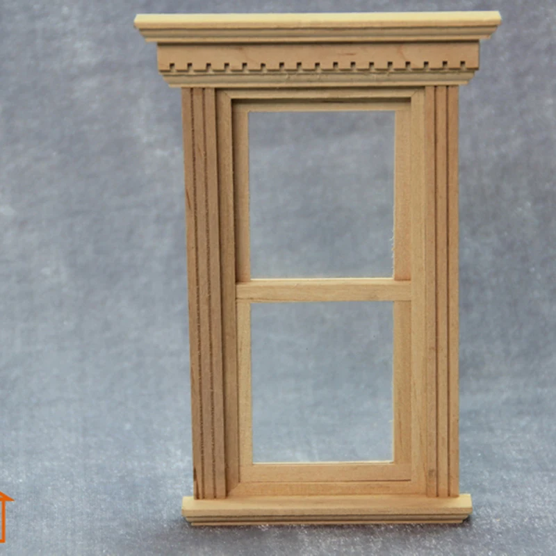 Puppenhaus Möbel Miniatur Casement Arbeiten Holzfenster Hausarbeiten 1:12 G B6S1 