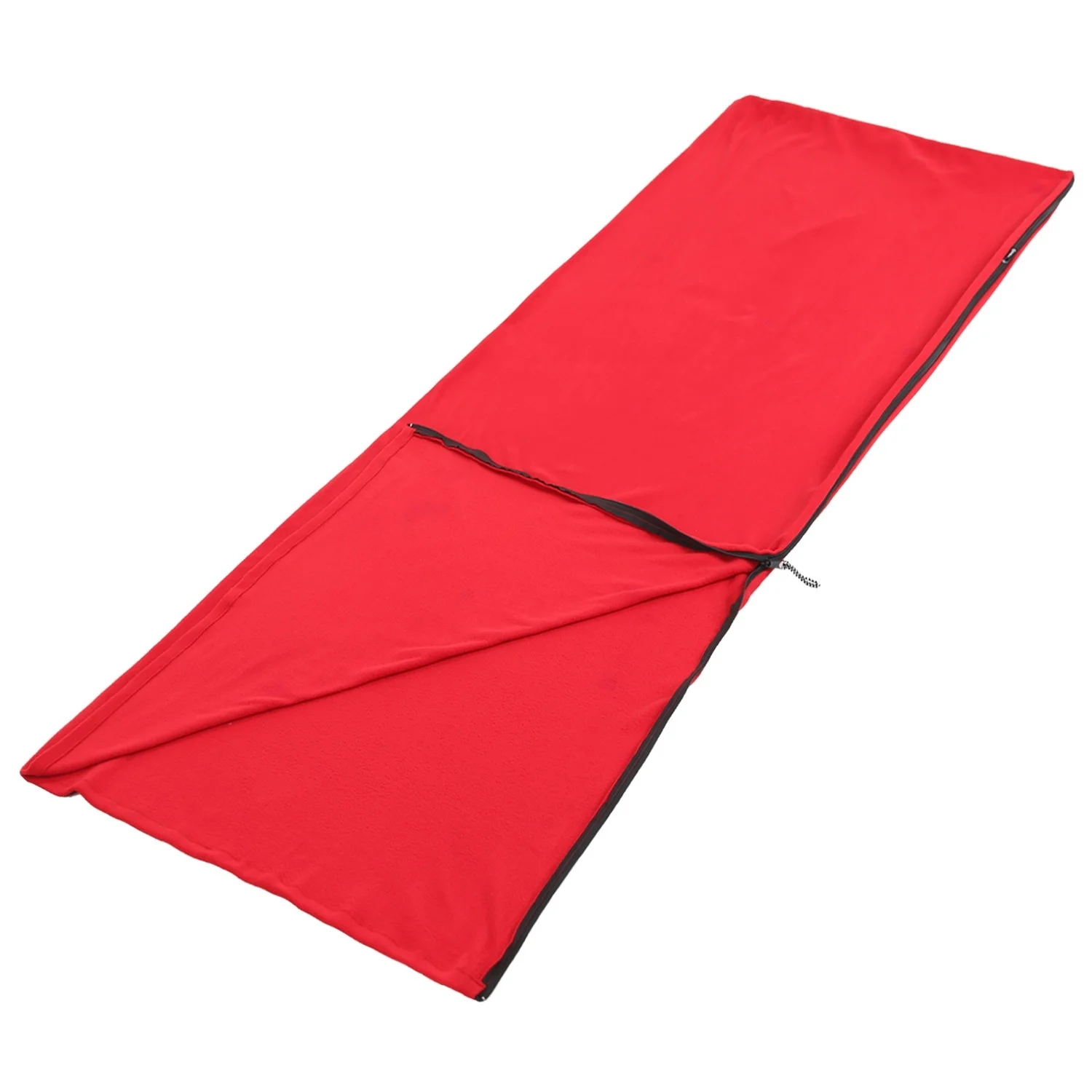Флисовый спальный мешок KingCamp для взрослых, Одноместный конверт на весну и осень, теплый Многофункциональный Спальный мешок 180x75 см, уютные спальные мешки для ленивых - Цвет: red