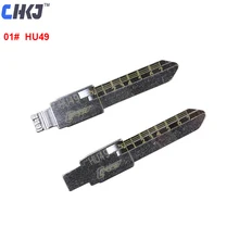 Chkj 10 шт./лот HU49 весы ножницы зубы пустой ключ для Volkswagen Jetta Santana B4 №01 LiShi 2 в 1 гравировочной линии плоский ключ