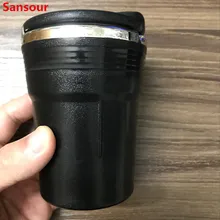 Sansour прочная Съемная автомобильная пепельница салоны машины домашняя рамка набор черная Долли путешествия сигарета пепельница Светодиодная лампа пепельница