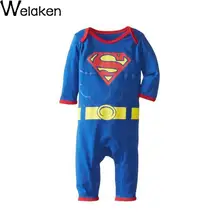 Pure Cotton Superman Batman Style Baby Rompers Brand Children Jumpsuits Long Sleeve Newborn Coverall Toddler Romper