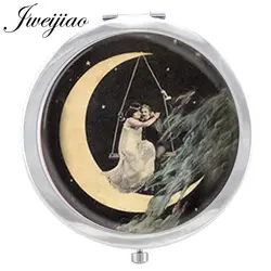 JWEIJIAO луна кролик мультфильм милые DIY напечатанные картины карманное зеркало 2019 стекло кабошон компактное зеркало для женщин CT04