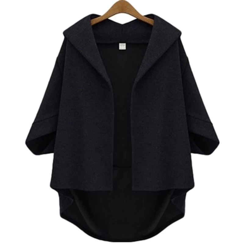 

spring wild dignified atmosphere commute loose large size hooded windbreaker was thin seven-point sleeve women windbreaker W262