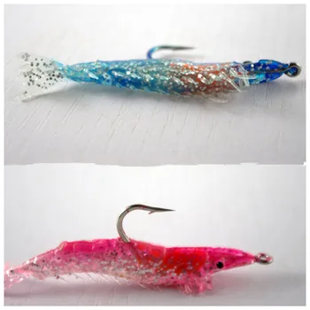 

Night Fishing Lure 9.5g Glow Big Luminous Shrimp MUSTAD Single Hook Lot 10 Pieces Free Shipping Lead Fish Soft Bait