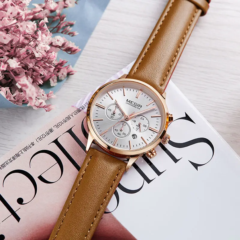 MEGIR Luxury Quartz Women Watches Brand Fashion Sport Ladies Lovers Watch Clock Relogio Feminino for Female Wristwatches 2011