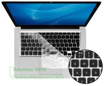 

European EU Silicone Keyboard Protector Cover Skin Film For Apple MacBook Pro 13 15 17 Air Retina 13 for Spain Russian Arab