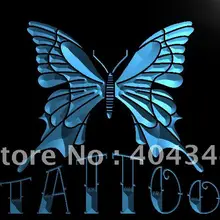 LB704-Татуировка бабочка любовь чернила открытый светодиодный неоновый свет знак