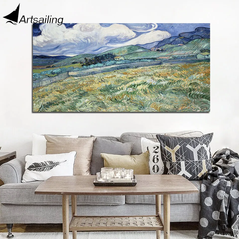 Paisaje Montanoso Detras Del Hospital De Saint Paul De Van Gogh 1