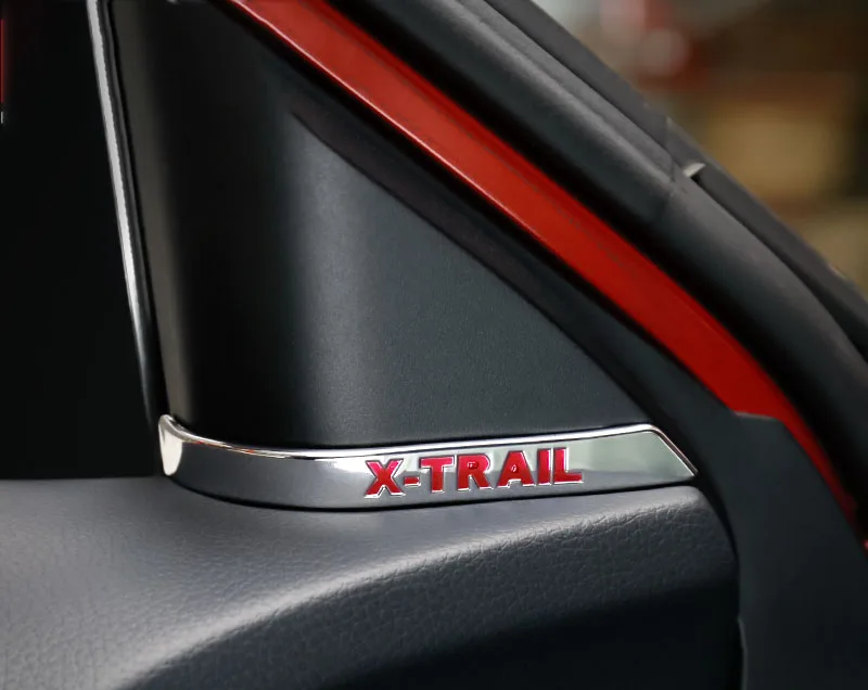 Декоративная треугольная оконная колонна для Nissan X trail T32 2014 2019 светлая полоса
