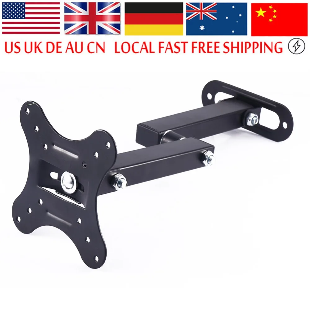 

CP101 TV Wall Mount Bracket 14-27 Inch 180 Degrees Tilt Swivel & Rotation Adjustment Stand Holder Universal TV Mount