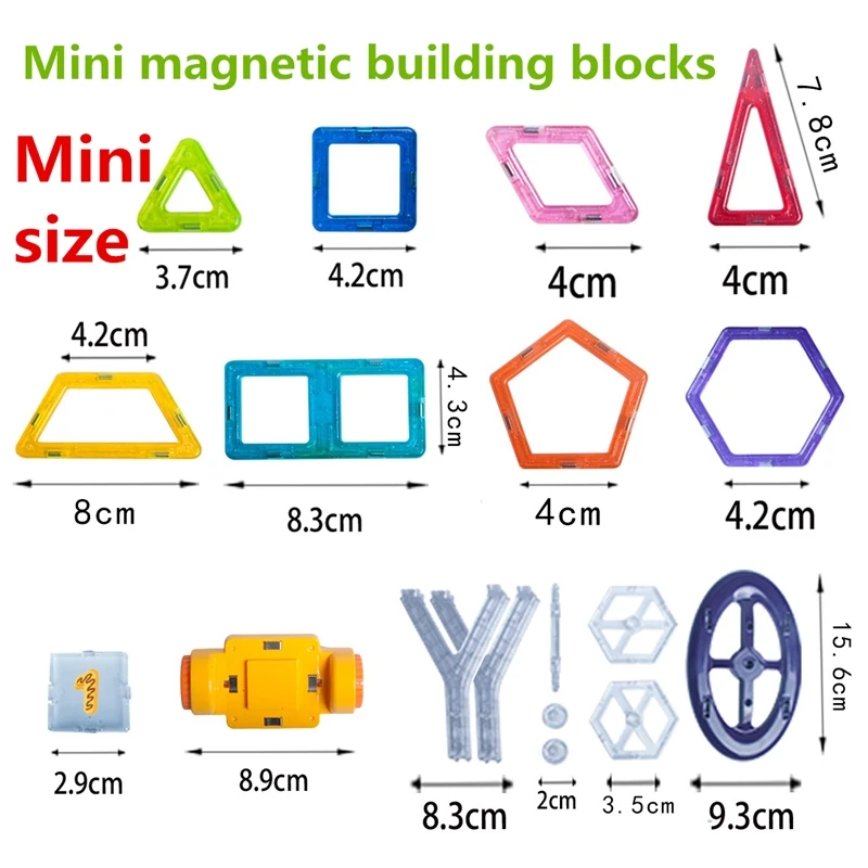 150 шт./компл. мини Размеры Магнитный конструктор Сделай Сам строительные блоки модель Запчасти Конструкторы для forddlers Магнитный квадратный Треугольники