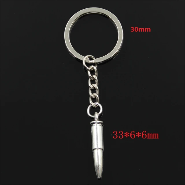 Real M16 M60 Bullet Trigger Clasp Sport  Keychain Ring Bikers Skaters .223 .308