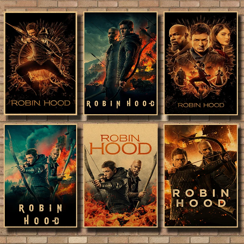 

Home Decorator Wall Stickers Movie poster Robin Hood vintage Kraft Paper poster Decoration 30*20cm