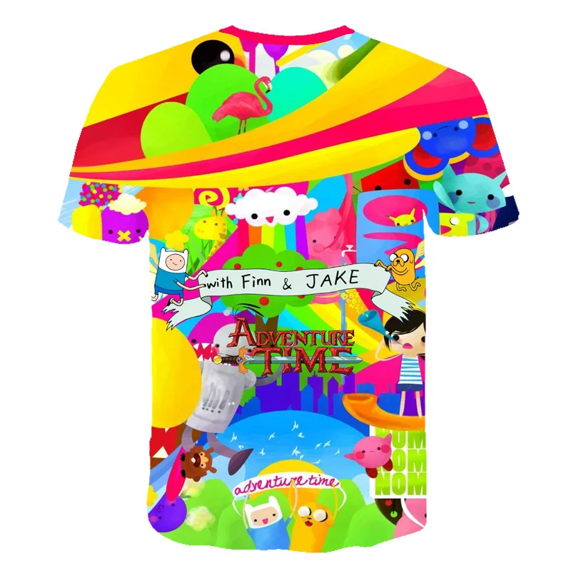 Детские футболки с 3D принтом «Время приключений» модные летние футболки с коротким рукавом г. Лидер продаж, повседневная уличная детская футболка