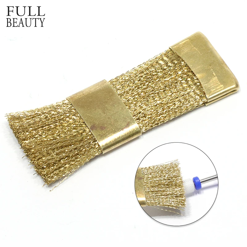 

Full Beauty Copper Wire for Nail Drill Bit Clean Durable Golden Electric Manicure Nail Files Accessory Nail Cleaner Tools CH060
