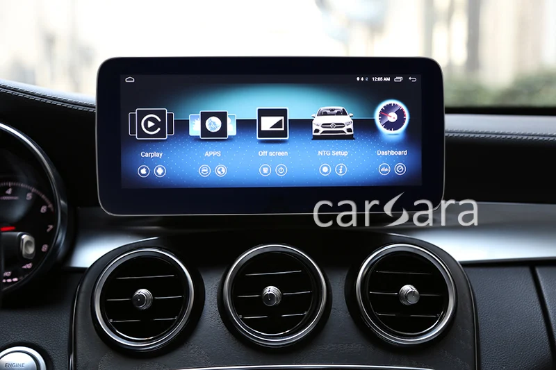 Best Mercedes navigation W205 GLC DVD android screen round corner video display anti-glare GPS radio 4g ram stereo multimedia display 12