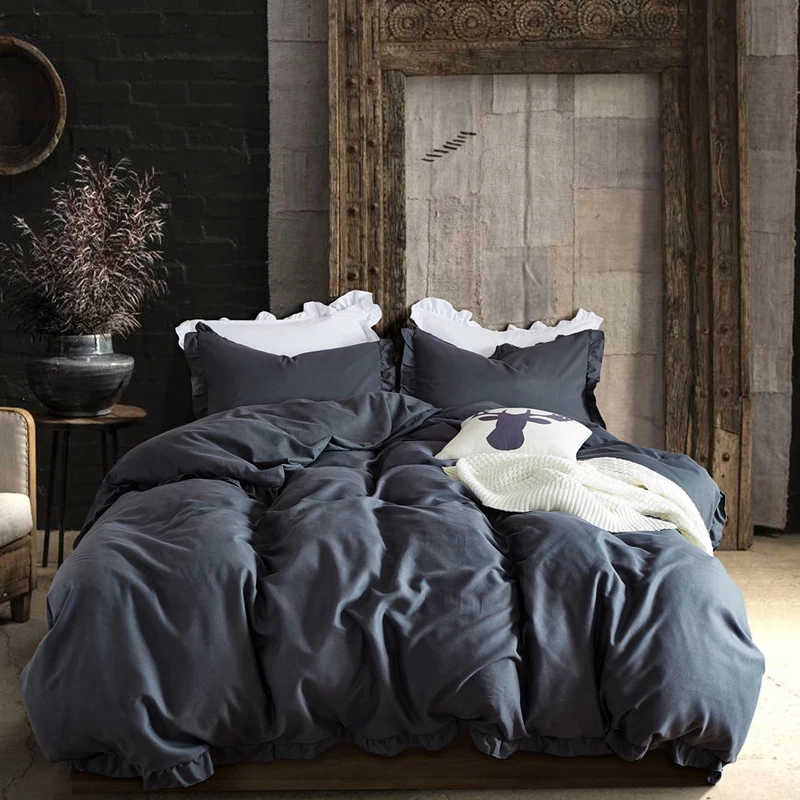 WAZIR عادي اللون أسلوب بسيط 3 قطع لنا سز الفراش الملكة الملك مجموعة غطاء سادات غطاء لحاف نوم ديكور أغطية سرير WAZIR عادي اللون أسلوب بسيط 3 قطع لنا سز الفراش الملكة الملك مجموعة غطاء سادات غطاء لحاف نوم ديكور أغطية سرير