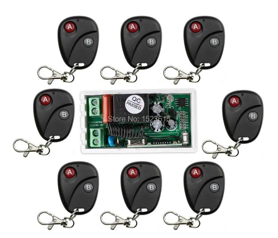 

most simple wiring AC220V 1CH RF Wireless Remote Control Switch System Transmitter with Two-button Receiver Smart Home Switch