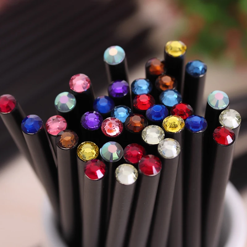 

12PCS/Lot HB Black Wood Diamond Pencil Sketch Writing and Drawing Pencil Set For Artist Student Gift School Office Supplies