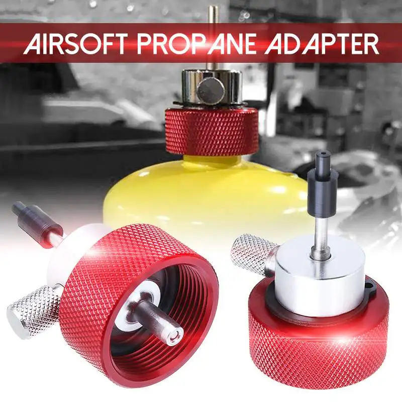 

Hot Sale Red Metal Silicone Mew Airsoft Propane Filling Adapter for Green Propane Gas Tank with Silicone Oil Port Gas Adapter