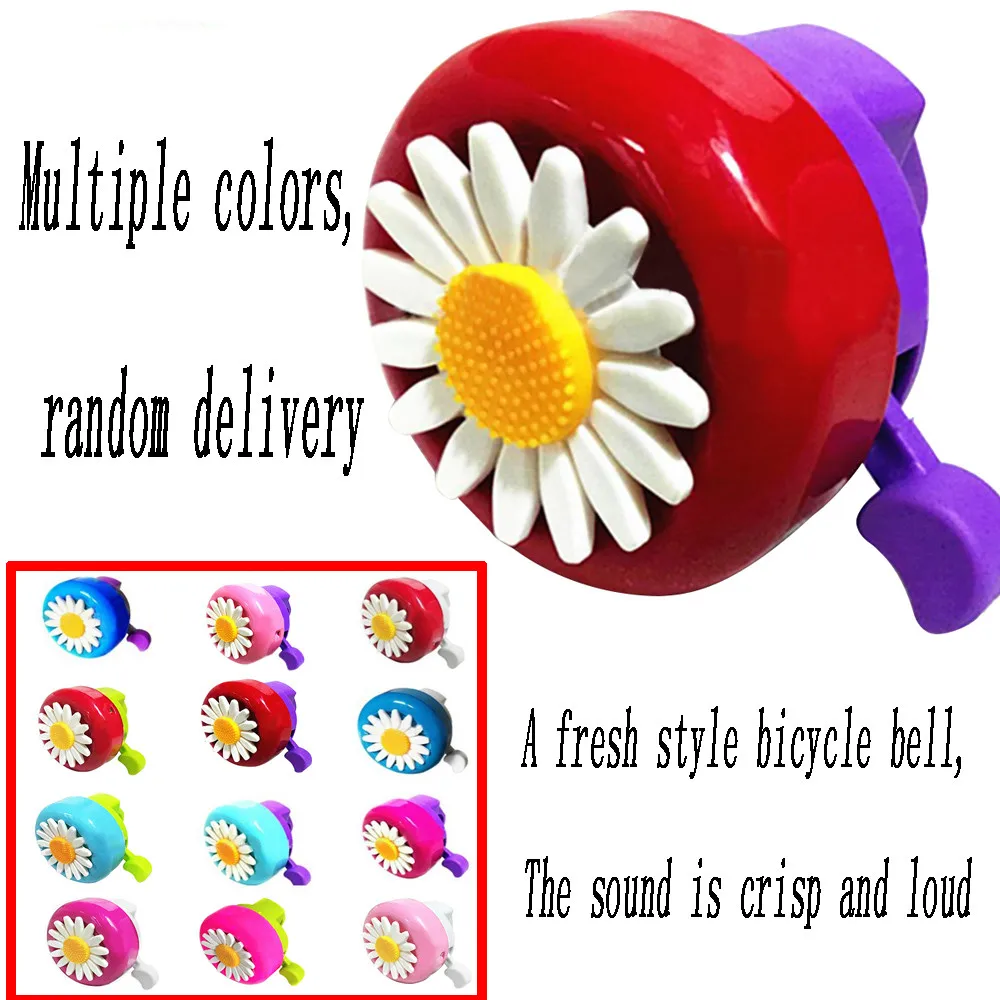 

Cute Flower children Safety Cycling Bicycle Handlebar Metal Ring Bike Bell Horn Sound Alarm lowest Price Gifts bisiklet aksesuar