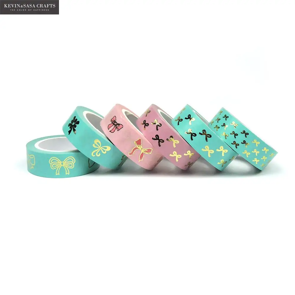 

New Gold Foil Washi Tape Quality Stationery Diy Scrapbooking Photo Album School Tools Kawaii Scrapbook Paper Stickers Gift