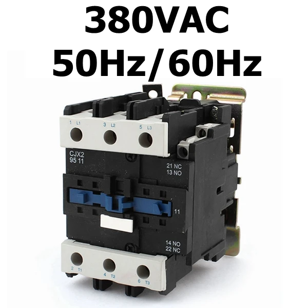 35mm DIN Rail Mounting D DOLITY 3 Pole AC Contactor Coil Voltage 380V/220V/110V/36V/24V 110V Motor Power Switch Black