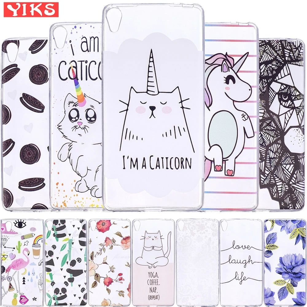 

Cartoon Soft Case For Sony E5 Cute Cat Unicorn Flamingo Back Cover Phone Case For Sony Xperia E5 F3311 F3313 Cases Capas Fundas