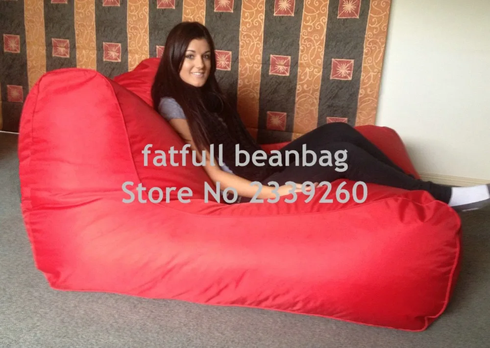Cover only No Filler-Sunbrella Indoor/Outdoor Bean Bag Chair in red, TV beanbag chair, Gamer bean sofa lounger