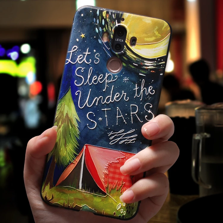 Мягкие 3D тисненые чехлы для Huawei P20 P10 P9 P8 Mate 20 10 Pro Lite Nova 3 3i чехол Honor 8X 6A 7A 9