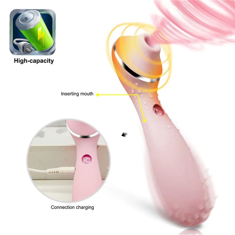Female Nipple Vibrator Powerful Clitoris Magic Wand G Spot Clit Sucker Sex Toys X331 | Красота и здоровье