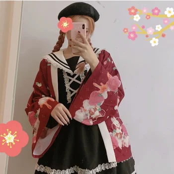 

2019 New Sennu Wants To Go The Beach.) Honey Strawberry Heart Lolita Antique Girl's Japanese And Typographic Bathrobe Jacket