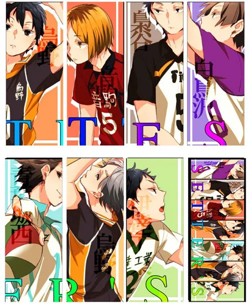 anime cute haikyuu pvc translucent bookmark for student school office 8pcs lot bookmark aliexpress
