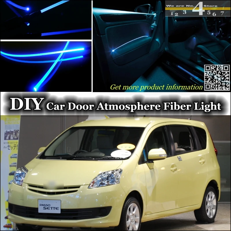 

interior Ambient Light Tuning Atmosphere Fiber Optic Band Lights For TOYOTA Passo For Daihatsu Sirion Boon For Subaru Justy
