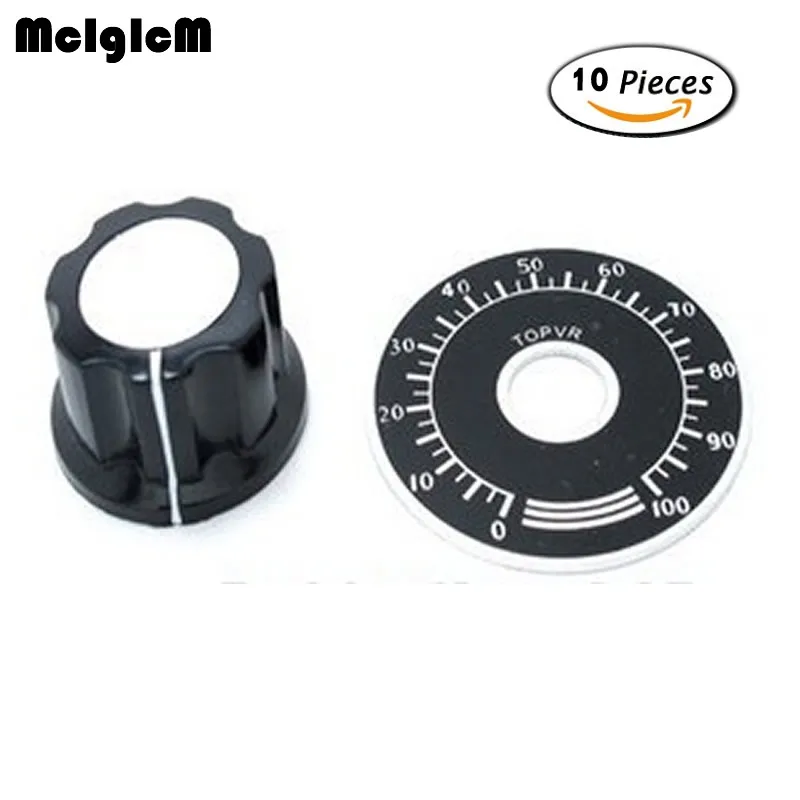 

10 sets A03 dial knob + MF-A03 bakelite knob with scale plate / sheet scale digital potentiometer
