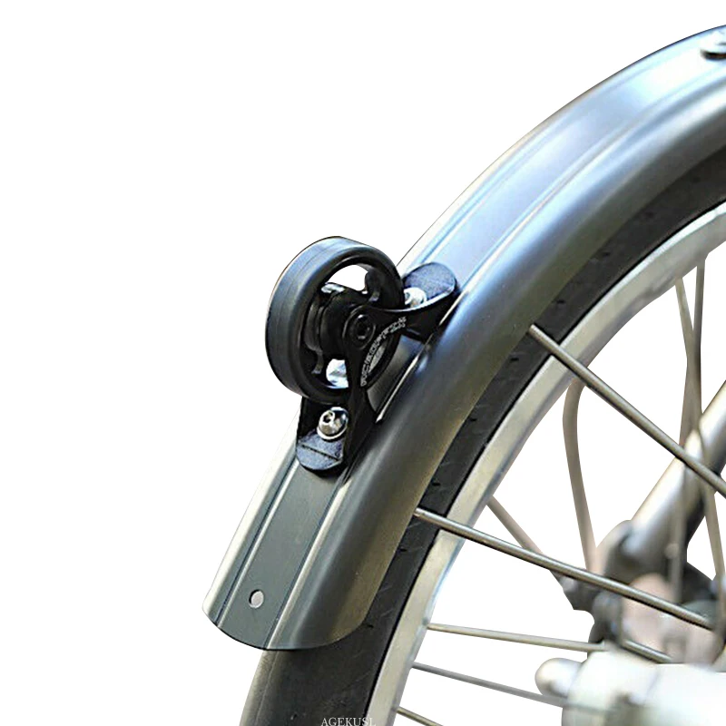 

AGEKUSL Lightweight 20g 39mm Bike Easywheel Mudguard Wheel For Brompton Folding Bicycle Mud Guards Wheel Double AL7075 CNC Parts