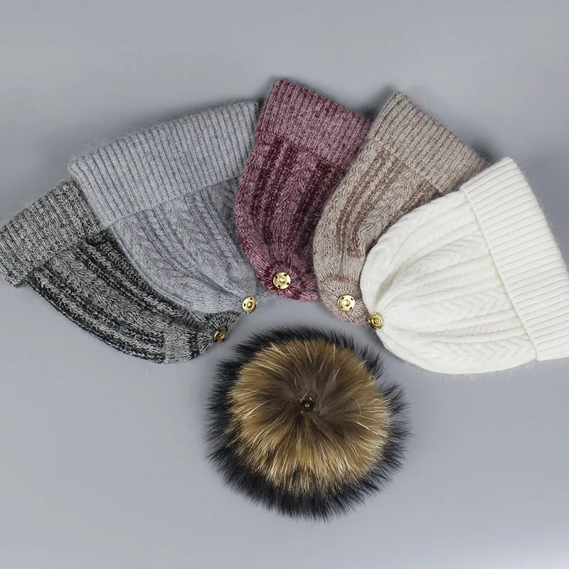 Новинка; женские зимние шапки с помпонами; повседневные модные вязаные шапки; брендовая плотная женская шапка;