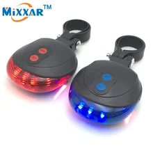 ZK25 HOT LED Bike Rear Light 5 LED+2 Laser Tail Light MTB Safety Warning Bicycle Bike Light Night Mountain Lamp Bike Accessories