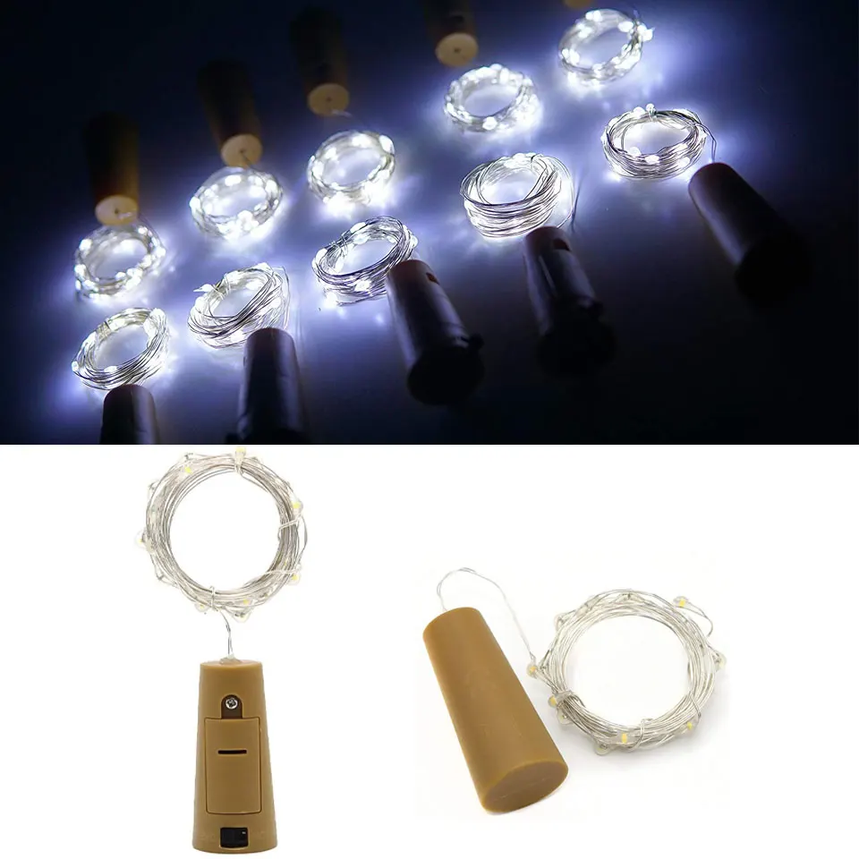 

1M 10 LED Silver Wire LED String LightsHoliday lighting for Xmas Garland Party Wedding Car Auto Decoration Christmas Fairy Light