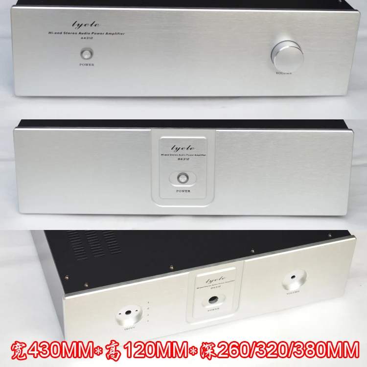 Lyele DIY шасси усилителя A4312 алюминиевый корпус 430*120*328/388 мм | Электроника