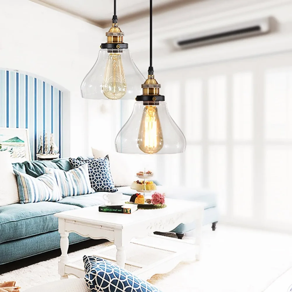 Coquimbo Retro Vintage Pendant Light Copper Glass Hanging ...
