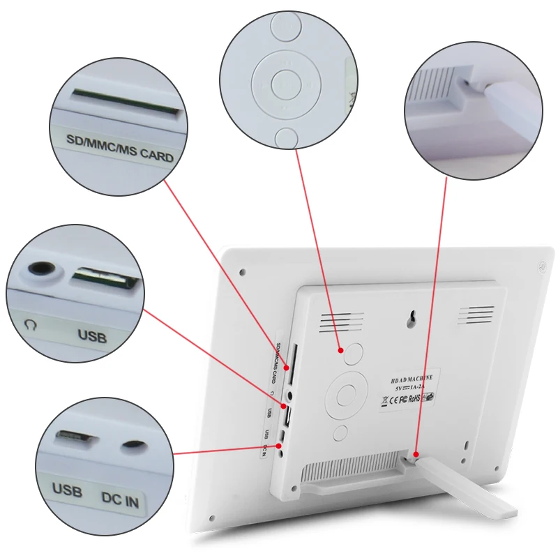 DOITOP 10 дюймов lcd цифровая фоторамка Высокое разрешение электронный альбом поддержка будильник MP3 MP4 Воспроизведение фильмов дистанционное управление C4