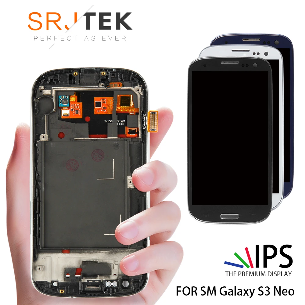 

For Samsung Galaxy SIII S3 Neo i9301 i9300i i9308i i9301i LCD Display Screen Touch Digitizer Glass Frame Assembly Replacement