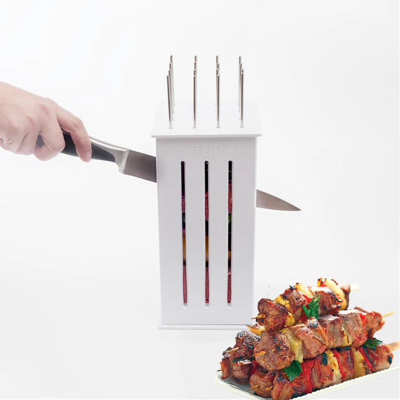 16 Holes Meat Skewer Kebab Maker Easy Barbecue BBQ Beef Meat Brochettes
