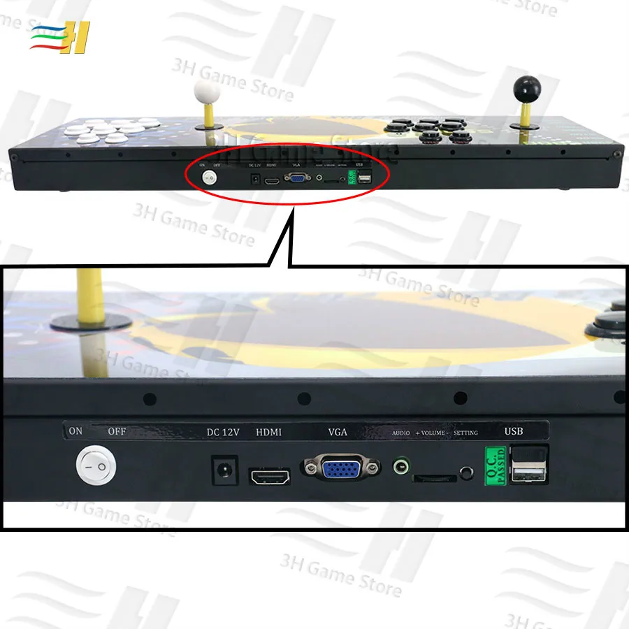 Built in Pandora box 9d 2222 in 1 arcade game console 2 Players arcade joystick control Plug and play usb joystick for pc ps3 tv