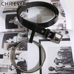 [Chicever] круглый металлический круг дизайнер Ремни для Новинки для женщин модные