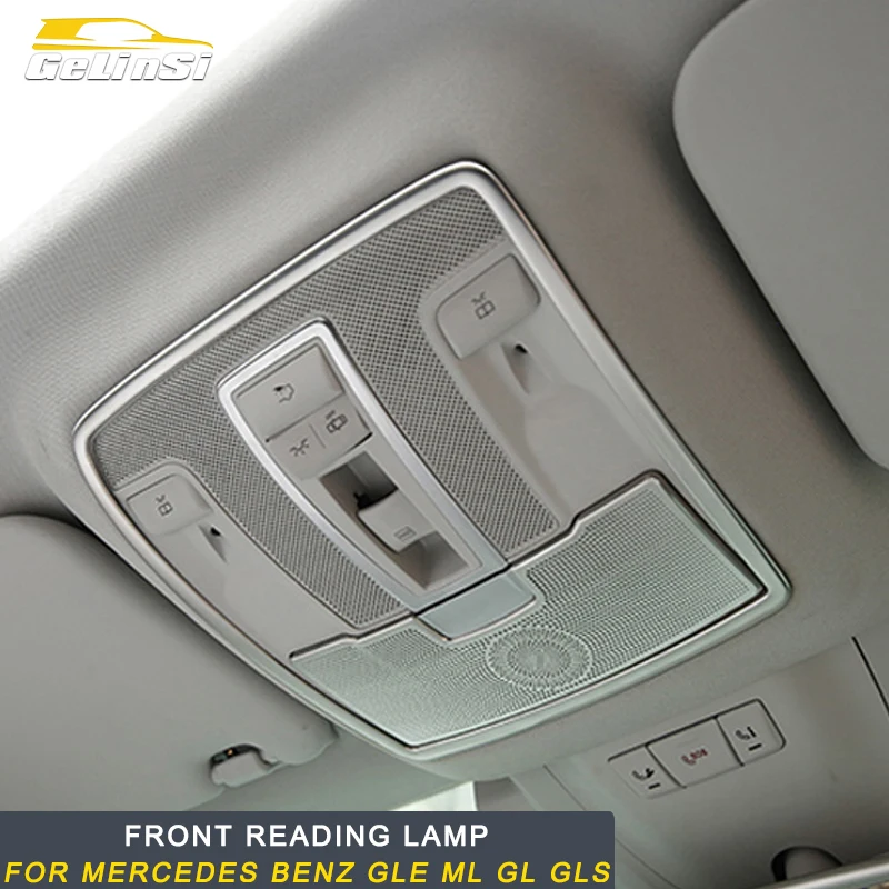 

Gelinsi For Mercedes Benz GLE ML GL GLS Front Reading Lamp Rear Cup Holder Frame Cover Trim Sticker Accessories Auto