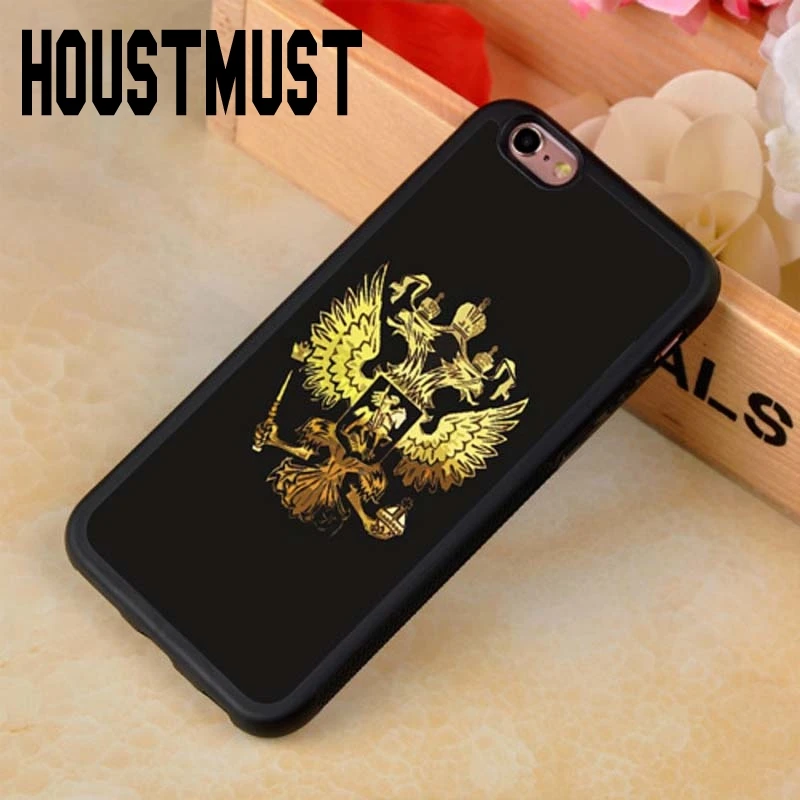 HOUSTMUST Russian coat of arms Flag Case cover For iPhone 5 5S SE 6 6S 7 8 Plus X Samsung galaxy S5 S6 S7 edge S8 Note |