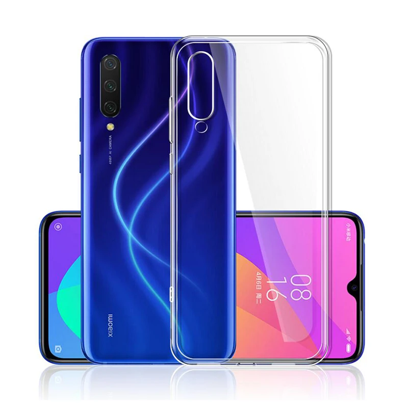 Чехол Makavo для Xiaomi Mi A3 тонкий прозрачный силиконовый мягкий ТПУ чехол накладка